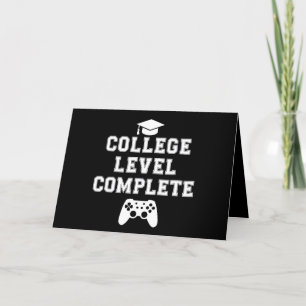 Carte De Remerciements Niveau collégial Complet Graduation Gamer Jeu