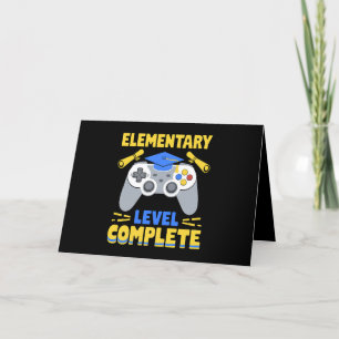 Carte De Remerciements Niveau élémentaire Complet Jeu Gamer Graduation