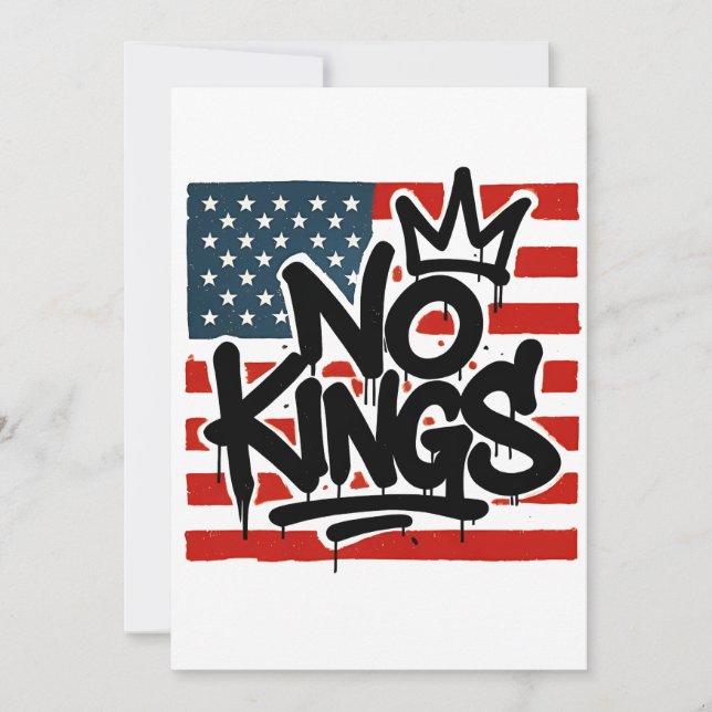 Carte De Remerciements No Kings In America Save Democracy I dissident Ant (Devant)