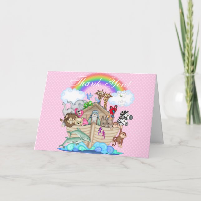 Carte De Remerciements Noah's Ark Thank You Notes (Devant)