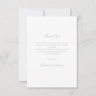 Carte De Remerciements Noces d'argent