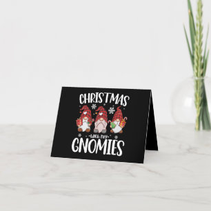 Carte De Remerciements Noël avec mes gnomes Buffalo carreau rouge Gnome