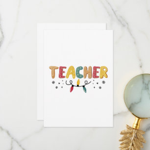 Carte De Remerciements Noël des professeurs