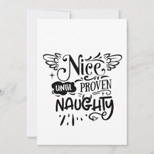Carte De Remerciements Noël Nice Jusqu'À Proven Naughty Drôle Père Noël