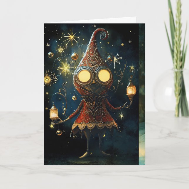 Carte De Remerciements *~* Noël Yeux Cosmiques brillent avec amour AP97 (Devant)