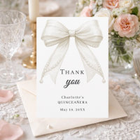 Nœud de Quinceanera blanc perles d'ivory