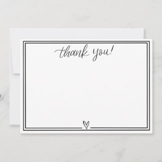 Carte de remerciements (noir)