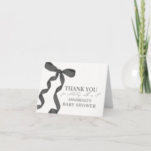 Carte de remerciements noir Baby shower noir