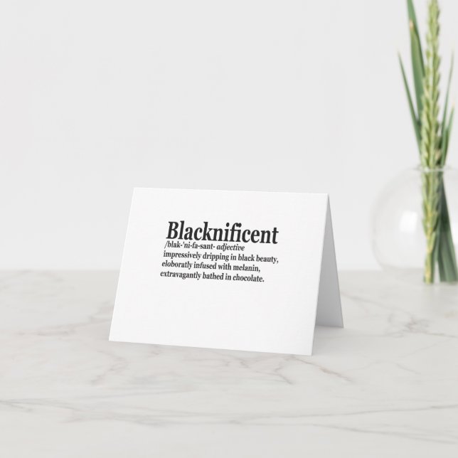 Carte De Remerciements Noir Définition Pro Noir Histoire Mois P (Devant)