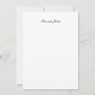 Carte De Remerciements Nom complet Script