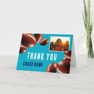 Carte De Remerciements Nom de l'entraîneur de football américain Photo
