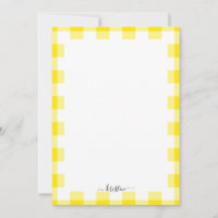 Nom de script personnalisé En vichy jaune