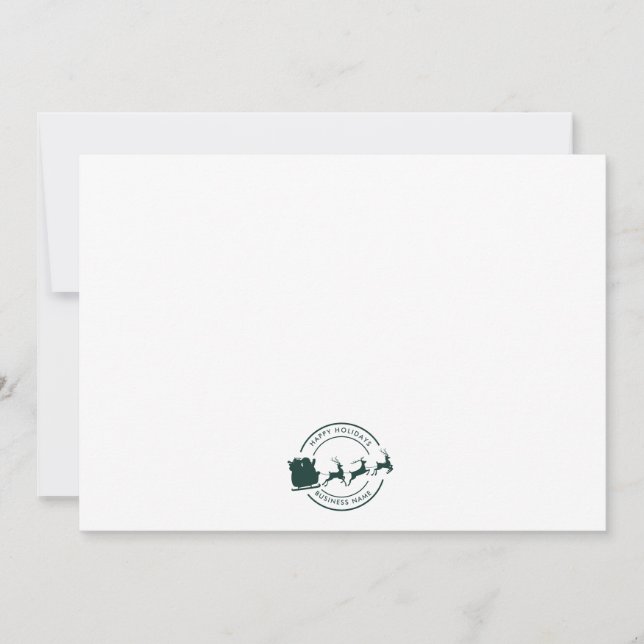 Carte De Remerciements Nom d'entreprise moderne Noël personnalisé (Devant)