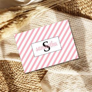 Carte De Remerciements Nom du monogramme initial Pépinière Imprimer