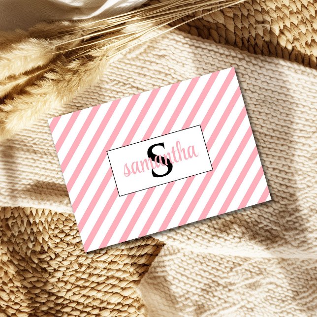 Carte De Remerciements Nom du monogramme initial Pépinière Imprimer (Créateur téléchargé)