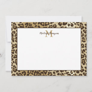 Carte De Remerciements Nom du monogramme personnalisé de l'Empreinte de l