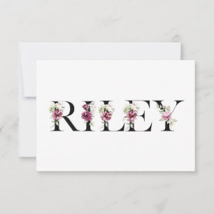 Carte De Remerciements Nom Riley