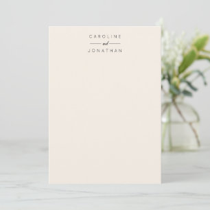 Carte De Remerciements Noms de mariage personnalisés minimalistes moderne