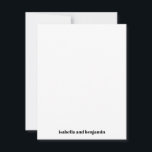 Carte De Remerciements Noms en gras modernes sur le Mariage vertical blan<br><div class="desc">Noms en gras modernes sur le Carte de remerciements en Mariage vertical blanc inférieur</div>