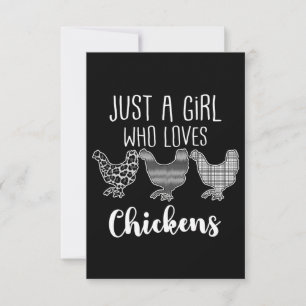 Carte De Remerciements Non 2/2, Juste Une Fille Qui Aime Les Poulets, Drô