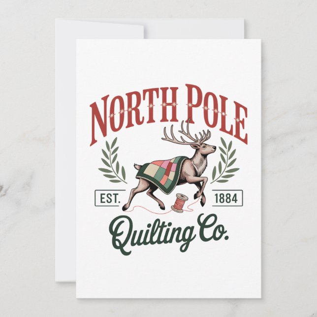 Carte De Remerciements North Pole Quilting Funny Quilting Sewing Lover (Devant)