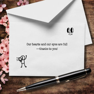 Carte De Remerciements Nos Coeurs Et Nos Yeux Sont Pleins