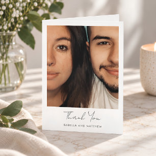 Carte De Remerciements Note de mariage personnalisée avec photo et écritu