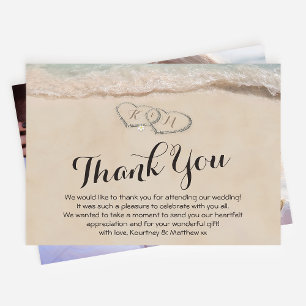 Carte De Remerciements Note de remerciement de plage Mariage photo