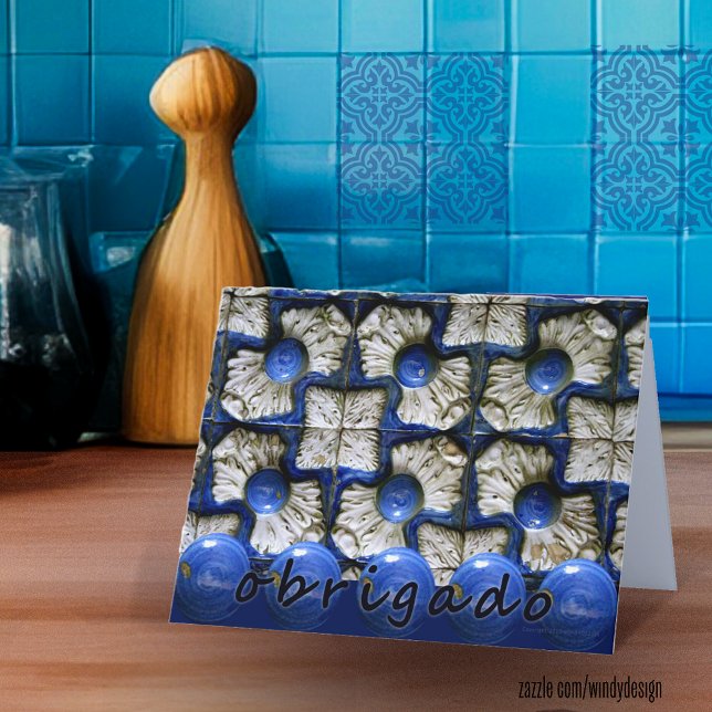 Carte De Remerciements Note de remerciement portugaise (Créateur téléchargé)