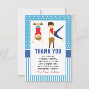 Carte De Remerciements Note de remerciement pour une fête d'anniversaire 