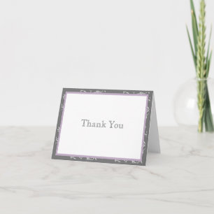 Carte De Remerciements Note de Touch of Class Purple Thank