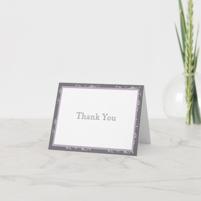 Carte De Remerciements Note de Touch of Class Purple Thank (Devant)