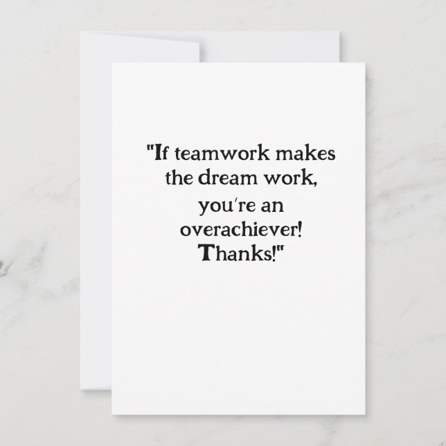 Carte De Remerciements "Notes de coeur" (Dos)