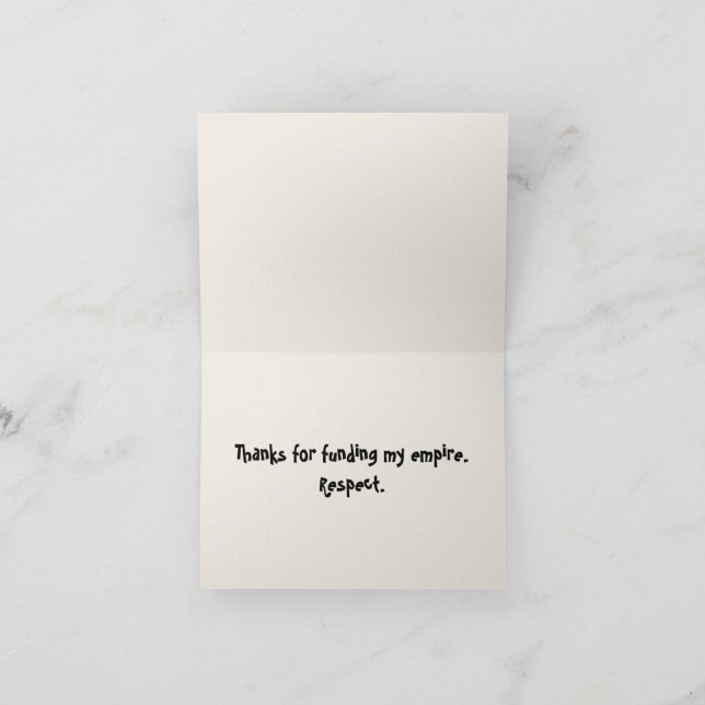 Carte De Remerciements Notes de remerciement de bébé Thug Life (Intérieur)