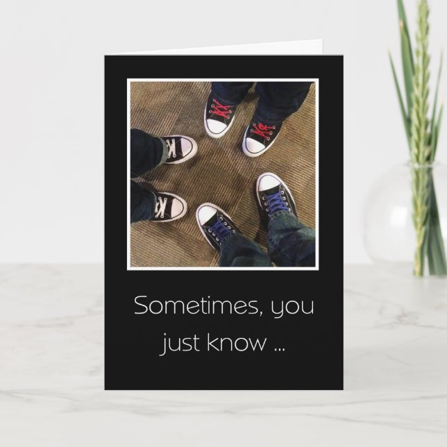 Carte De Remerciements Notre amitié devait être. (Devant)