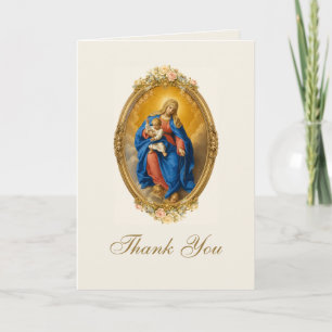 Carte De Remerciements Notre-Dame de Pompei Mariage