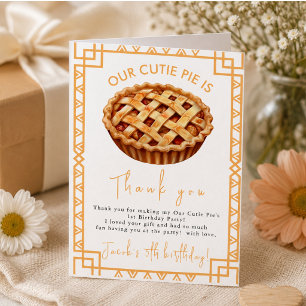 Carte De Remerciements Notre gâteau mignon fête d'anniversaire de 1 an