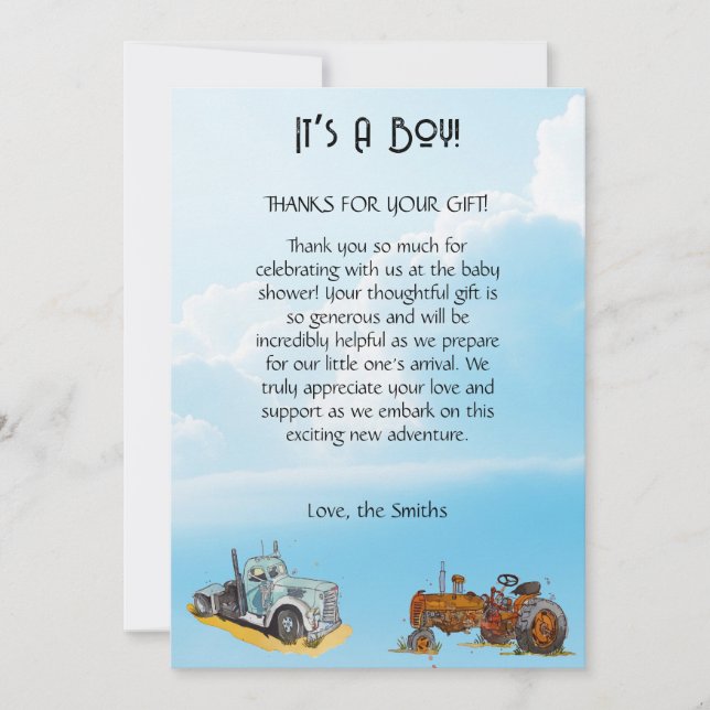 Carte De Remerciements Notre gratitude (Devant)