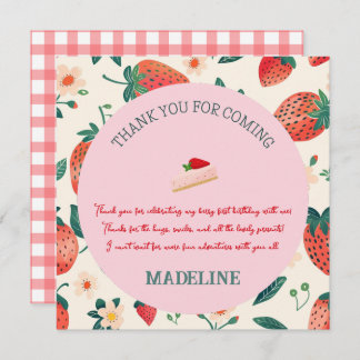 Carte De Remerciements Notre message d'anniversaire Berry Sweet