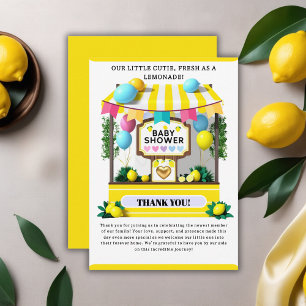 Carte De Remerciements Notre Petit Baby shower À Citronade Cutie