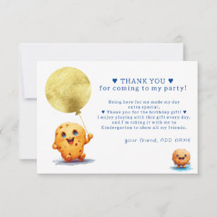 Carte De Remerciements Notre petit biscuit Turner One Photo 1er anniversa