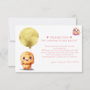 Carte De Remerciements Notre petit cookie fête son premier anniversaire P