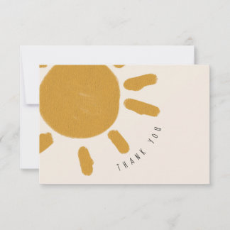 Carte De Remerciements Notre petit garçon fille anniversaire soleil 