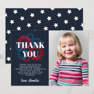 Carte De Remerciements Notre Petit Pyromane Fête d'anniversaire du 14 ju
