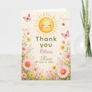Carte De Remerciements Notre Petit Rayon de Soleil
