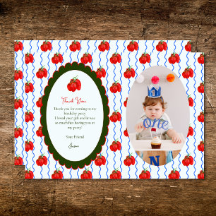 Carte De Remerciements Notre petite tomate fête son premier anniversaire