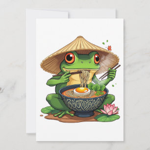 Carte De Remerciements Nouilles de grenouilles esthétiques japonaises Kaw