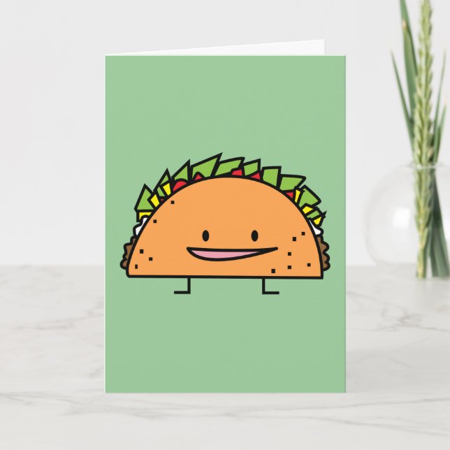 Carte De Remerciements Nourriture heureuse de Mexicain de Salsa de viande (Devant)
