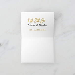 Carte De Remerciements Nous faisons encore couple nom date champagne or v
