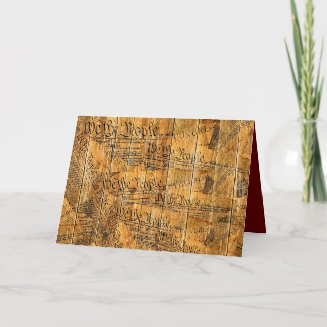 Carte De Remerciements Nous Le Peuple Constitution Américaine (Devant)